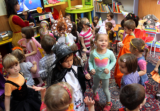 Children in Halloween costumes at Bubbly Tots